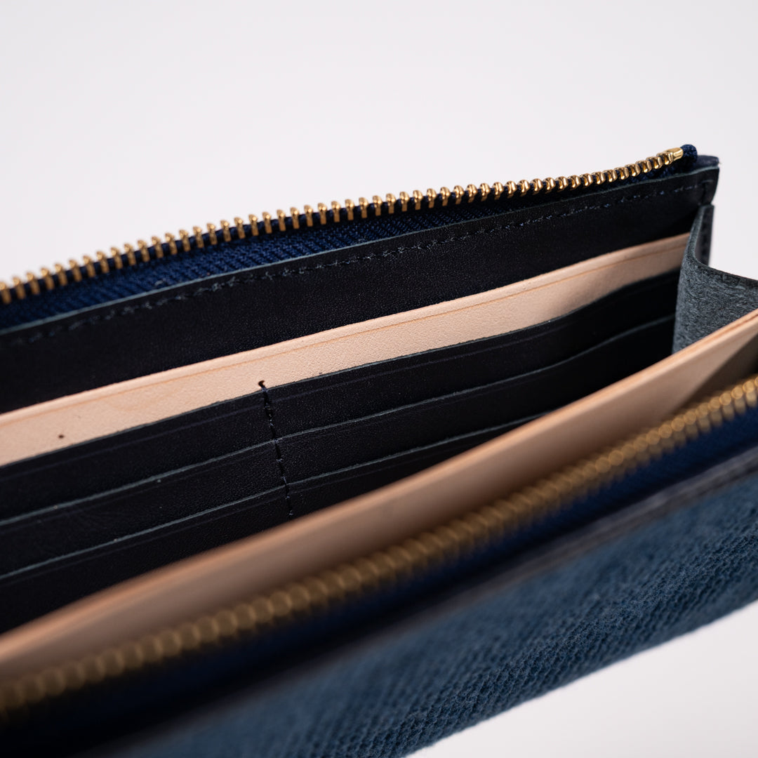 Long Wallet Sashiko indigo