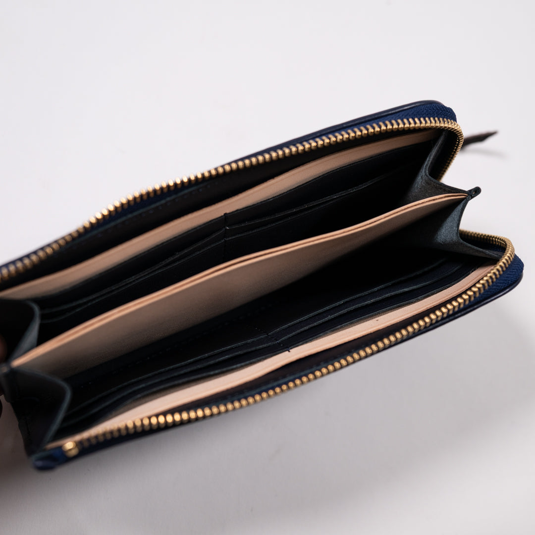 Long Wallet Sashiko indigo