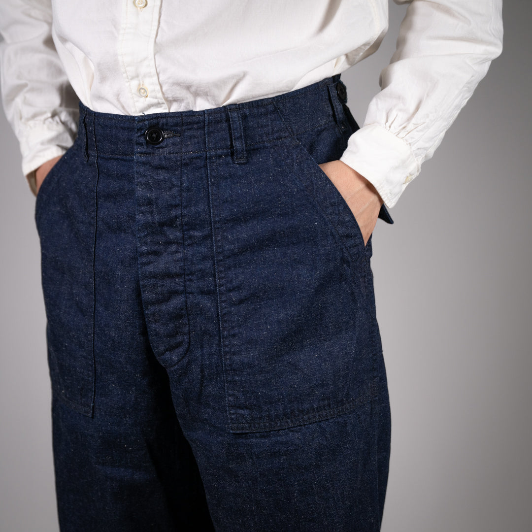 US Army Baker Pants Cotton Linen Denim indigo
