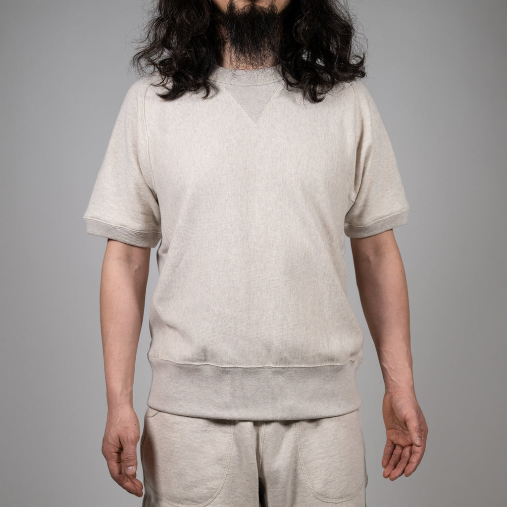 V Sweat Shirt Half Sleeve oatmeal – BONCOURA Official Online Store