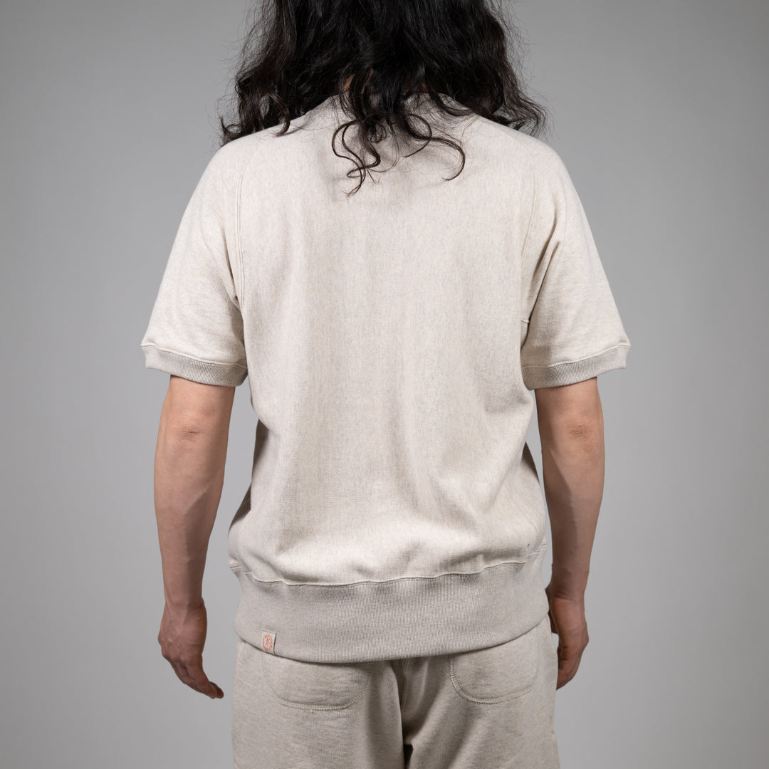 V Sweat Shirt Half Sleeve oatmeal