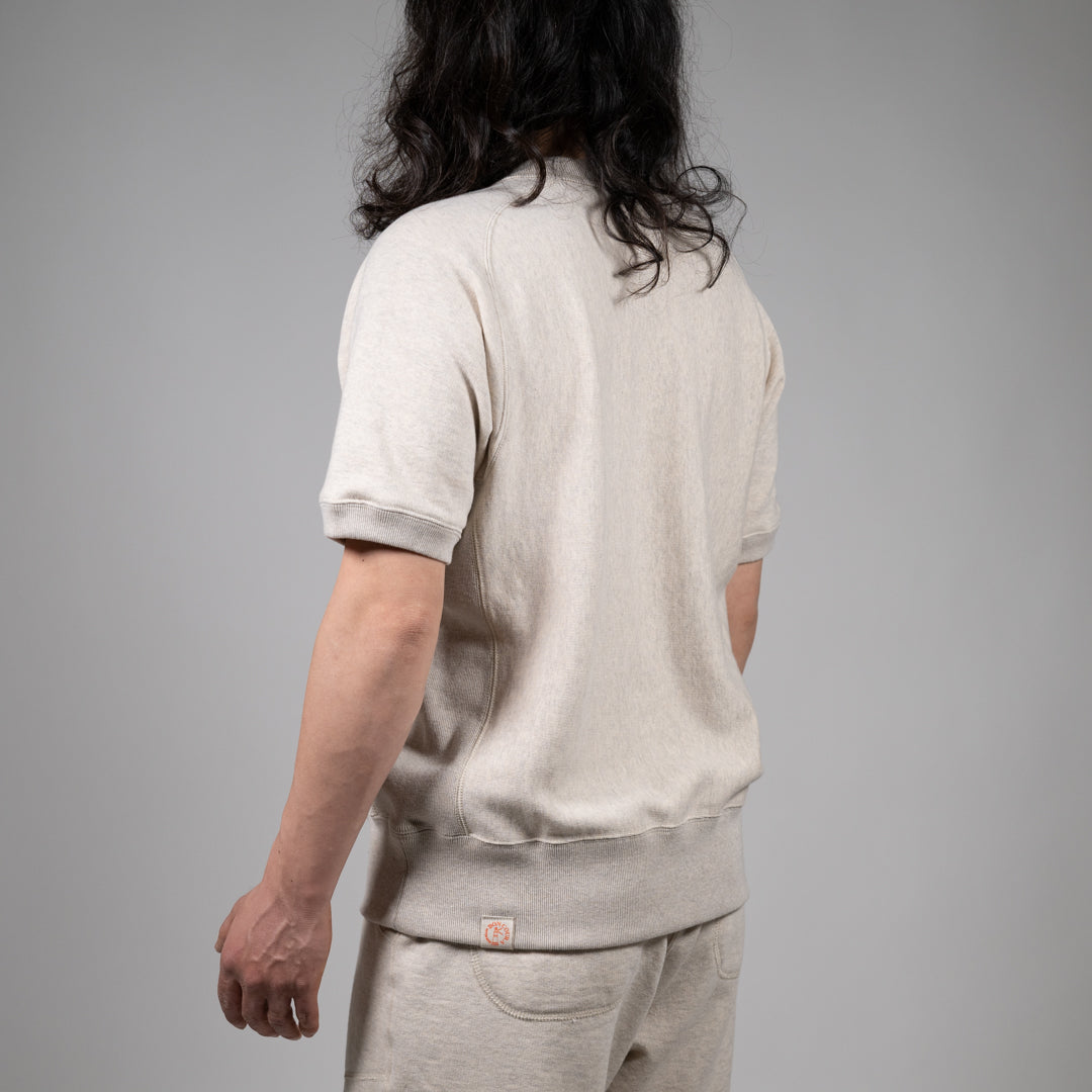 V Sweat Shirt Half Sleeve oatmeal