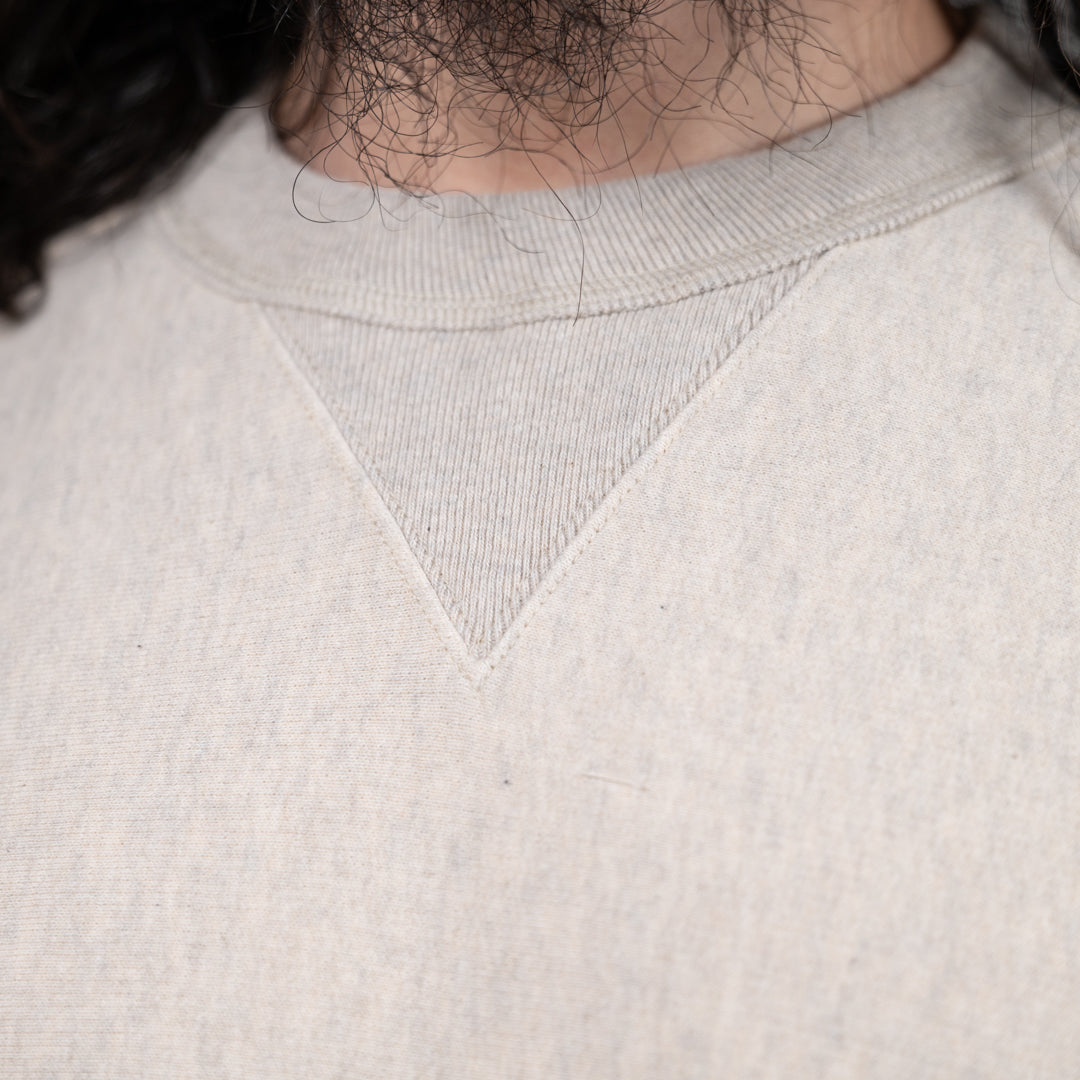 V Sweat Shirt Half Sleeve oatmeal