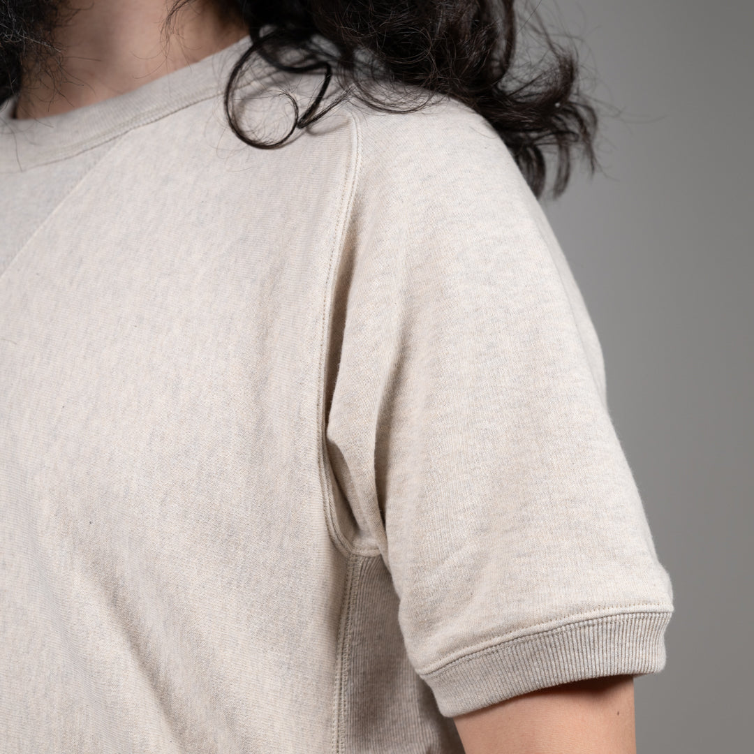 V Sweat Shirt Half Sleeve oatmeal