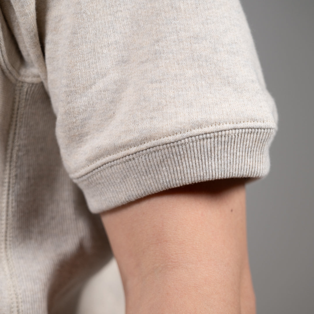 V Sweat Shirt Half Sleeve oatmeal