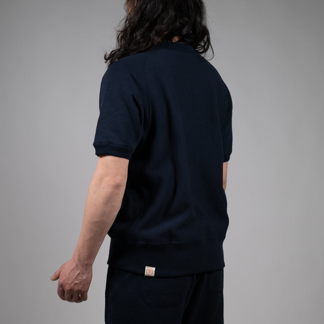 V Sweat Shirt Half Sleeve navy