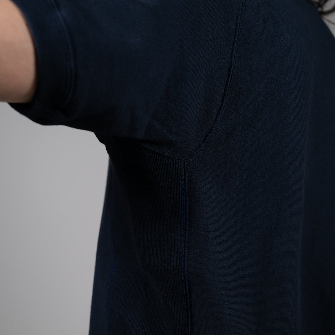 V Sweat Shirt Half Sleeve navy