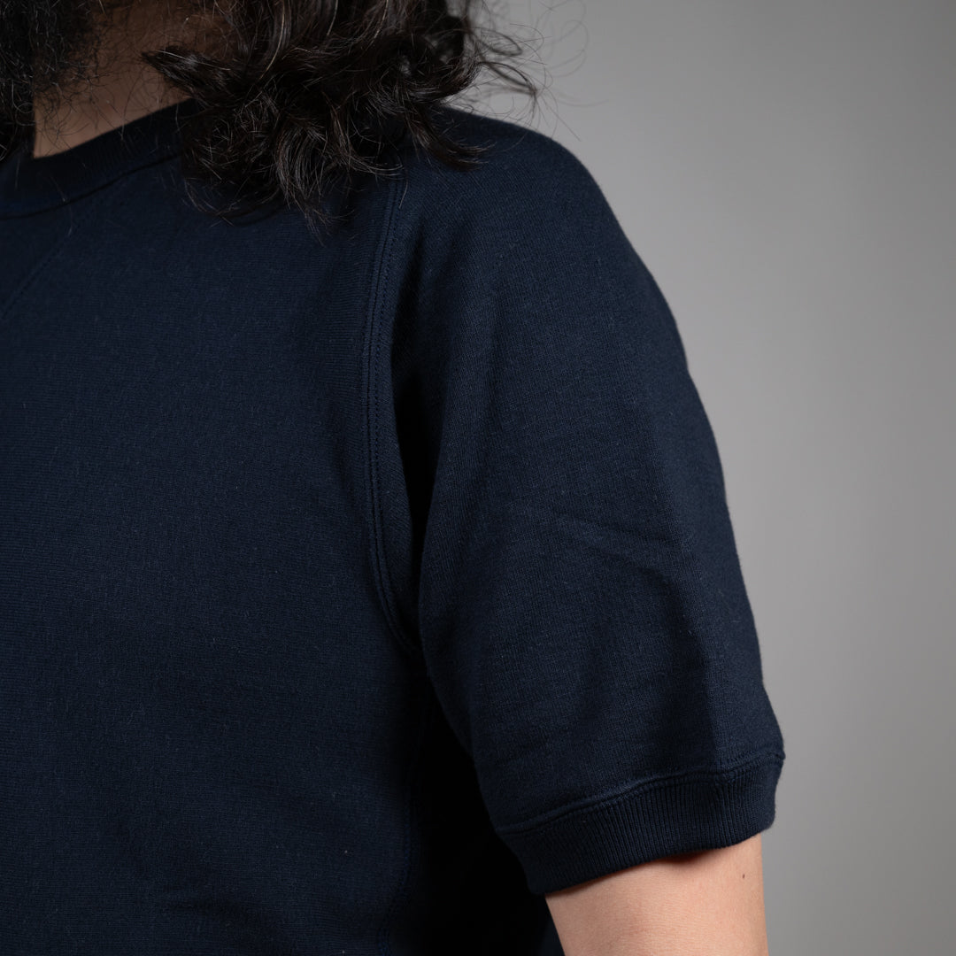 V Sweat Shirt Half Sleeve navy