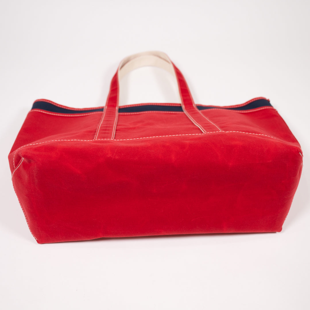 Pocket Boat Tote navy Duck × Paraffin red Duck