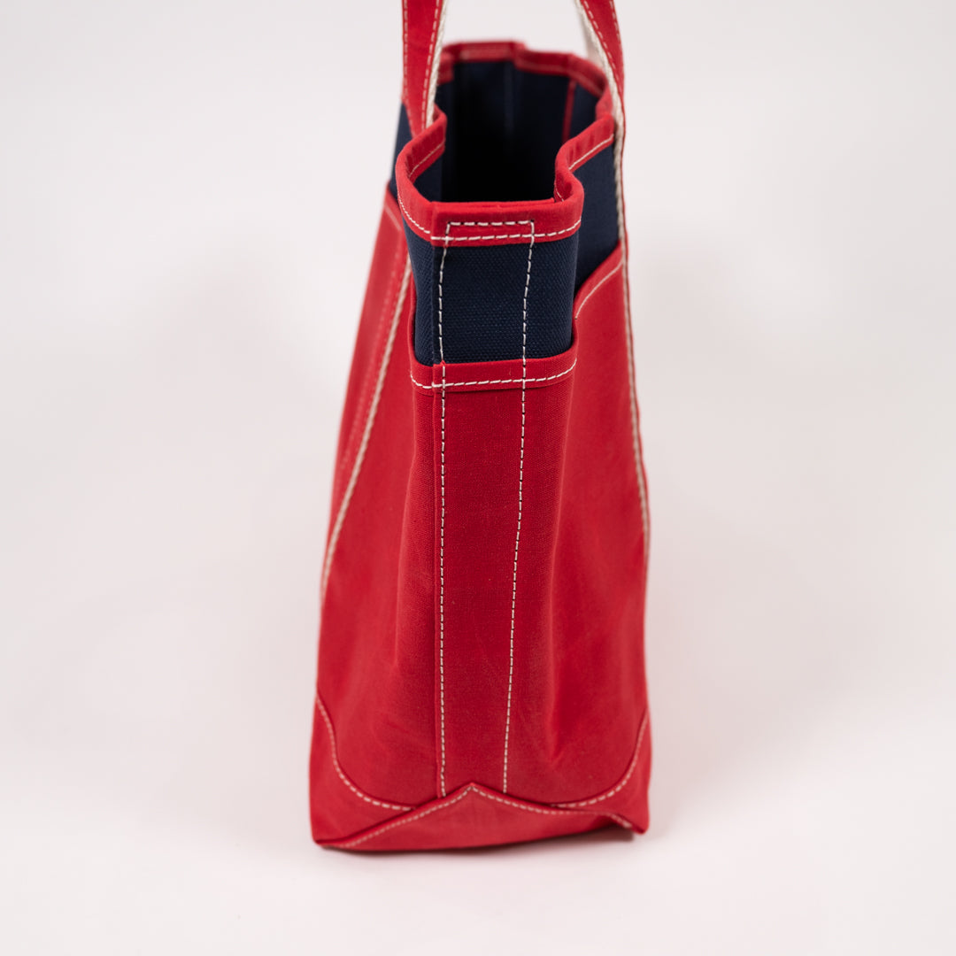 Pocket Boat Tote navy Duck × Paraffin red Duck