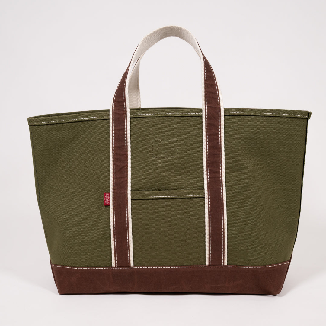 Boat Tote Army Olive Duck × Paraffin brown Duck