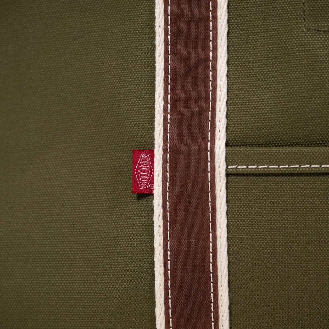Boat Tote Army Olive Duck × Paraffin brown Duck