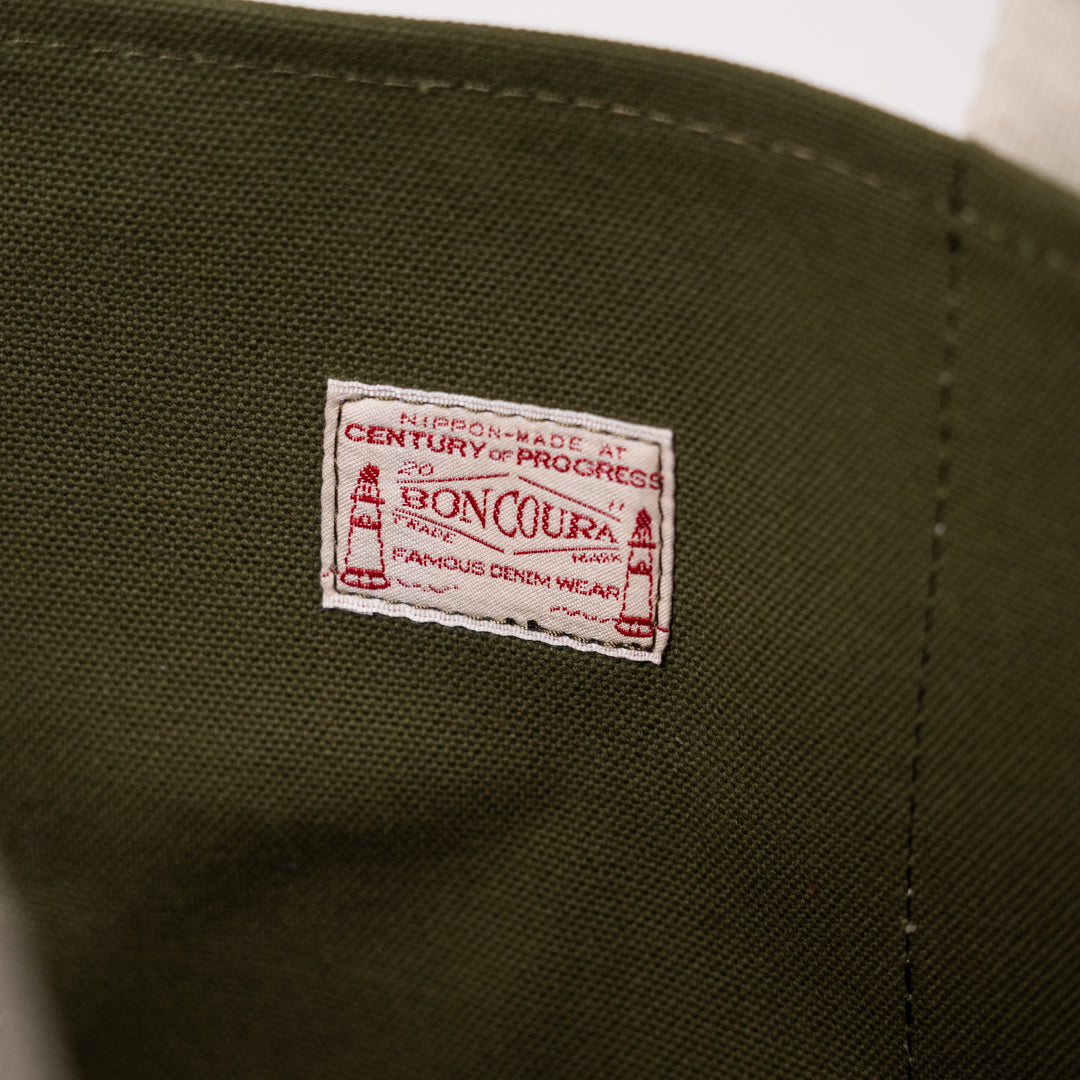Boat Tote Army Olive Duck × Paraffin brown Duck