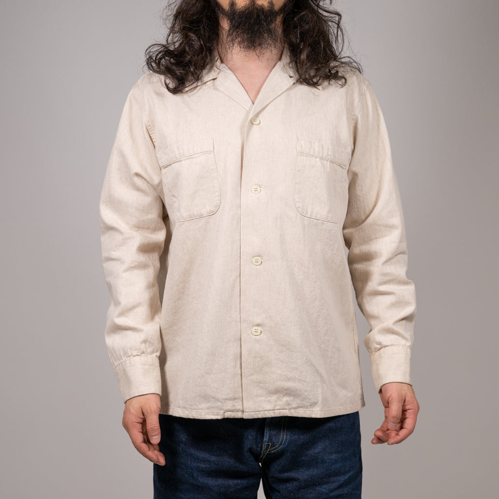 Open-Collar Shirt Cotton Linen natural – BONCOURA Official Online