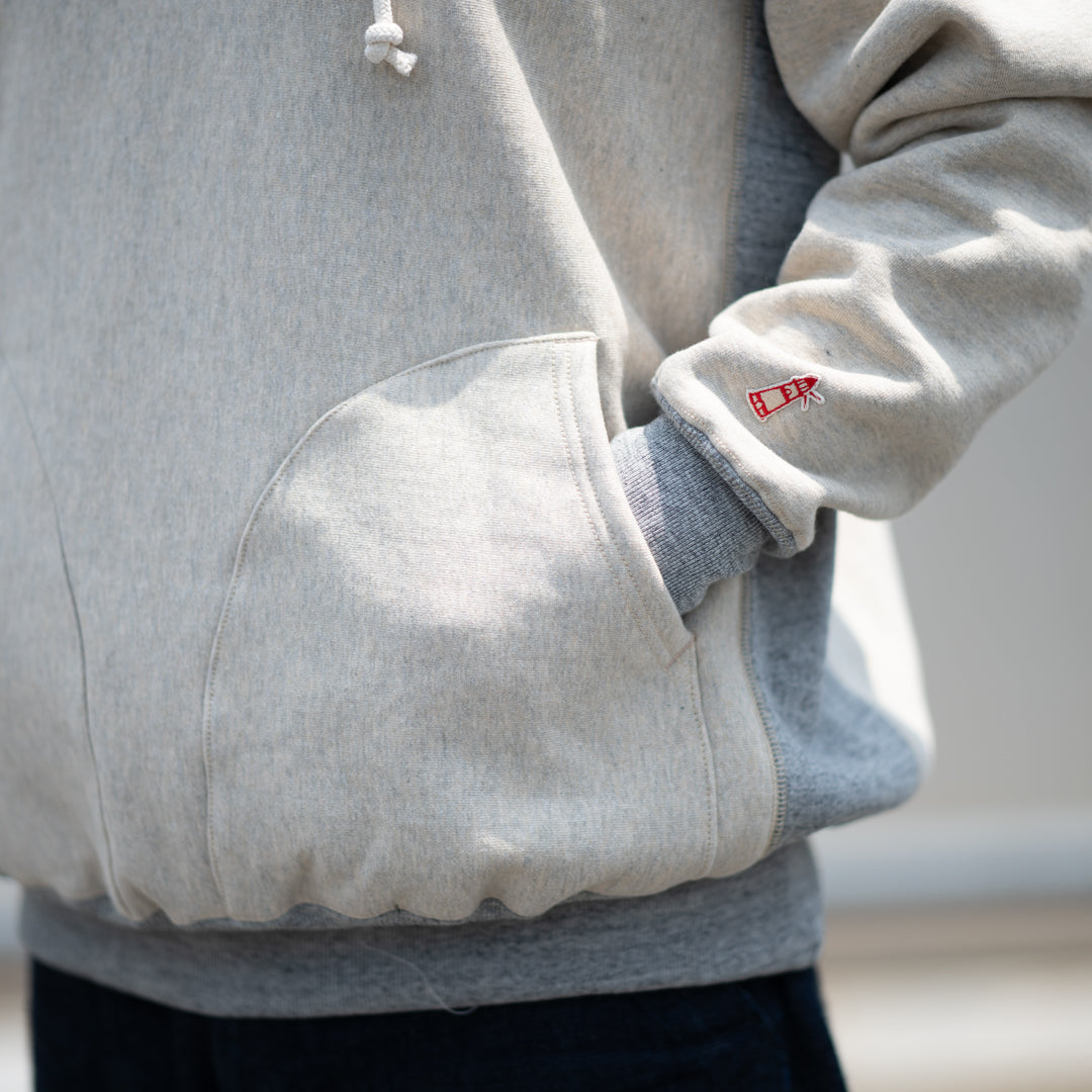 Origin Hoodie oatmeal × gray Salt And Pepper SALON LIMITED