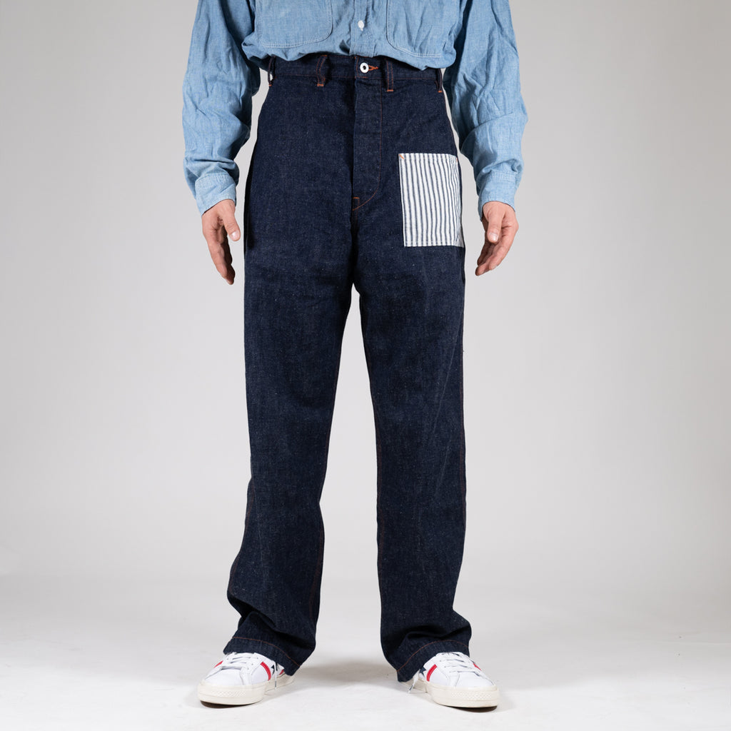 【トリココムデギャルソン】Hickory Denim Penguin Pants Prisoner Work Pants Denim Hickory indigo SALON LIMITED – BONCOURA