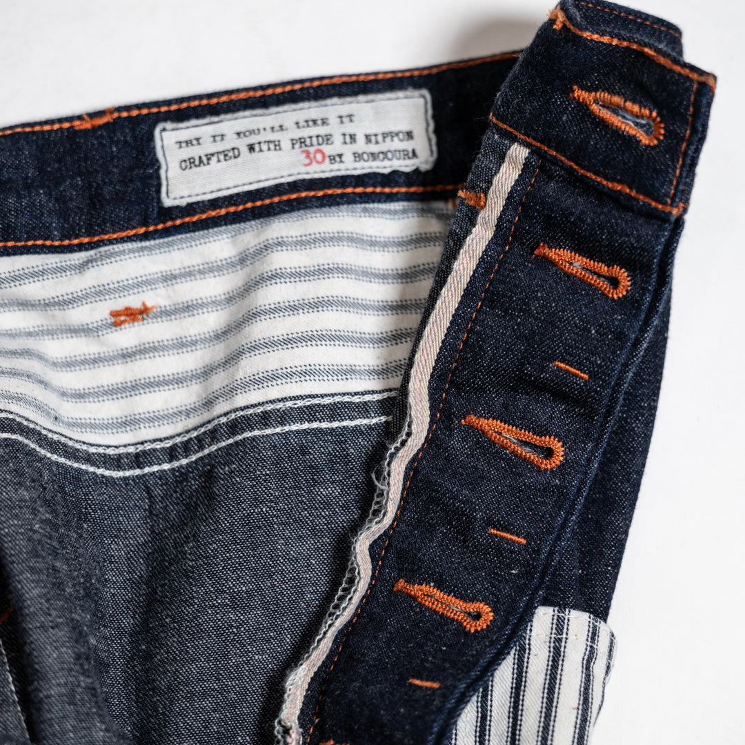 Prisoner Work Pants Denim Hickory indigo SALON LIMITED