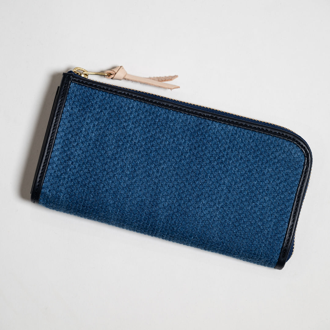 Long Wallet Sashiko indigo