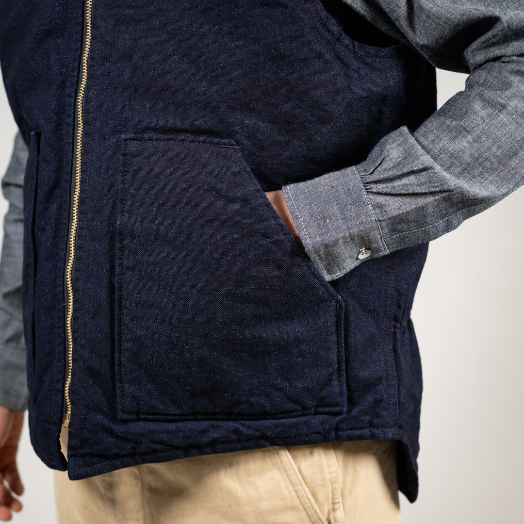 Motor City Vest Duck indigo Rope Dye