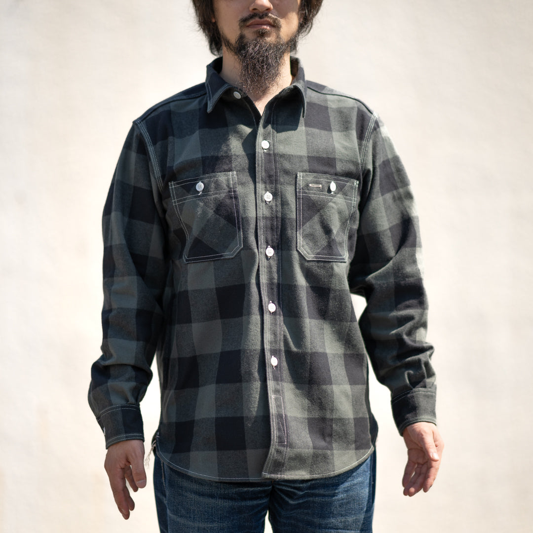 Work Shirt Flannel Checked black × gray