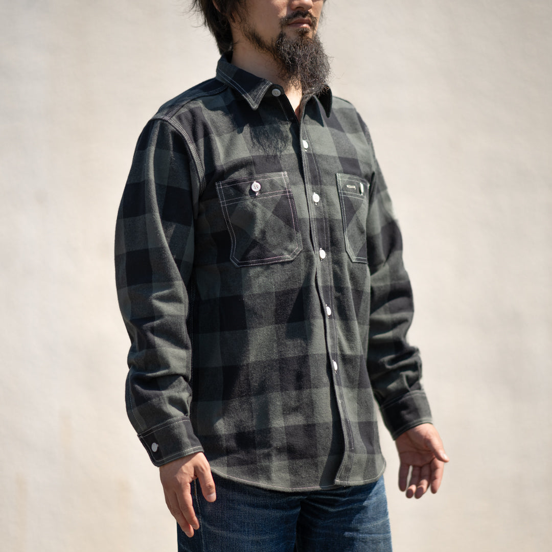 Work Shirt Flannel Checked black × gray