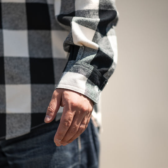 Work Shirt Flannel Checked black × white