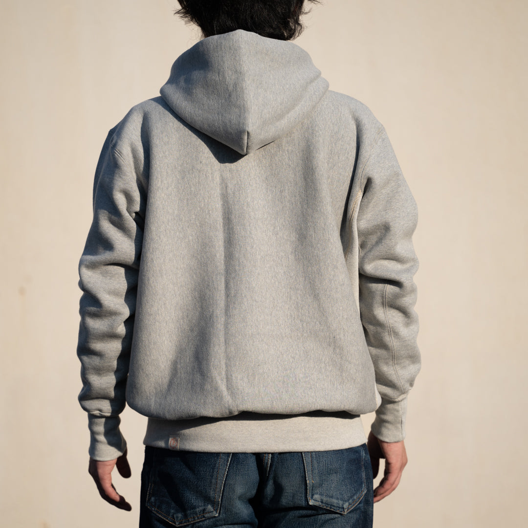 Loop Wheeled Hoodie Half ZIP gray