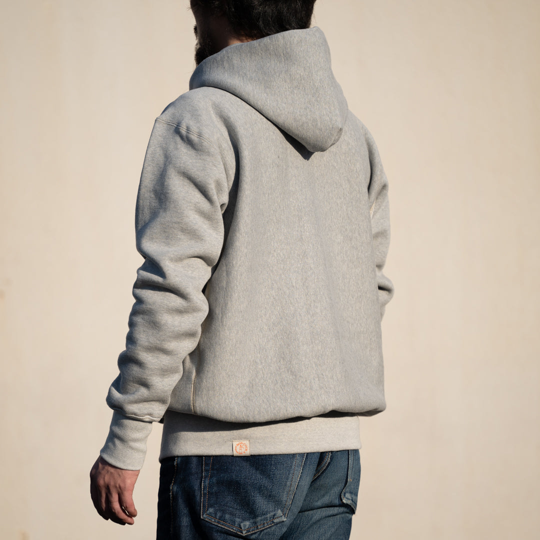 Loop Wheeled Hoodie Half ZIP gray