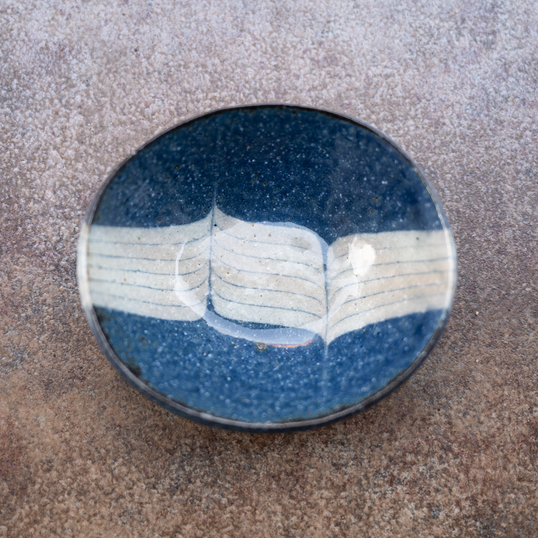 BONCOURA small oval plate indigo hickory