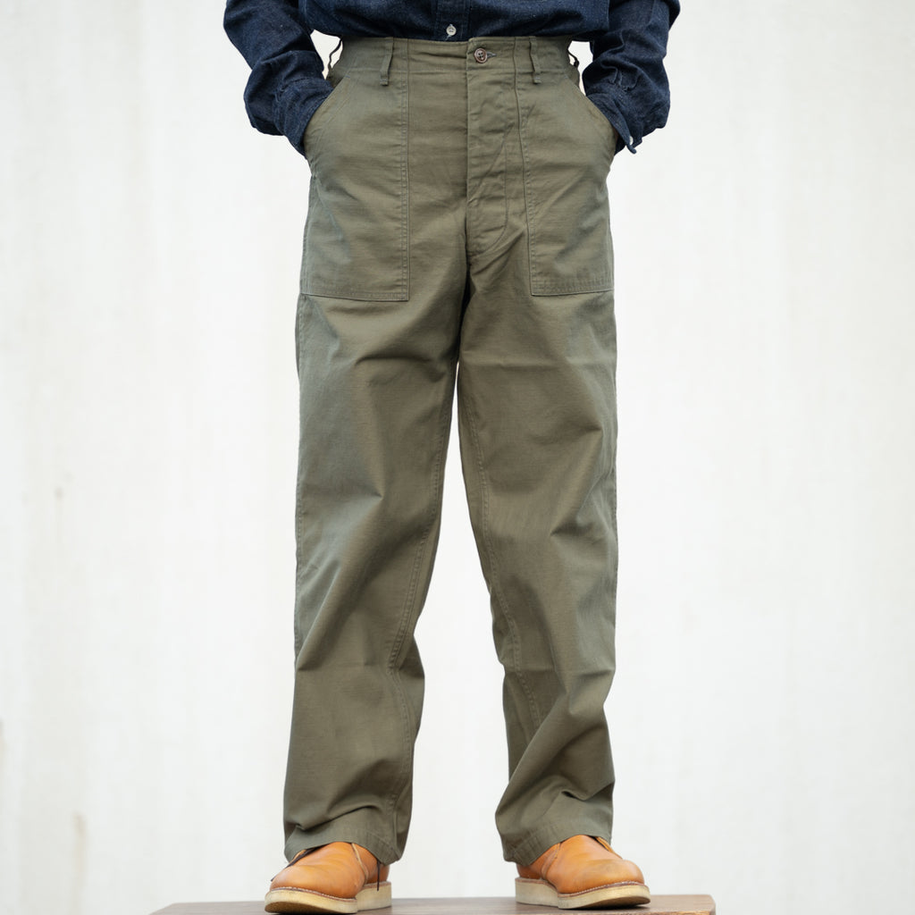US Army Baker Pants Back Satin olive – BONCOURA Official