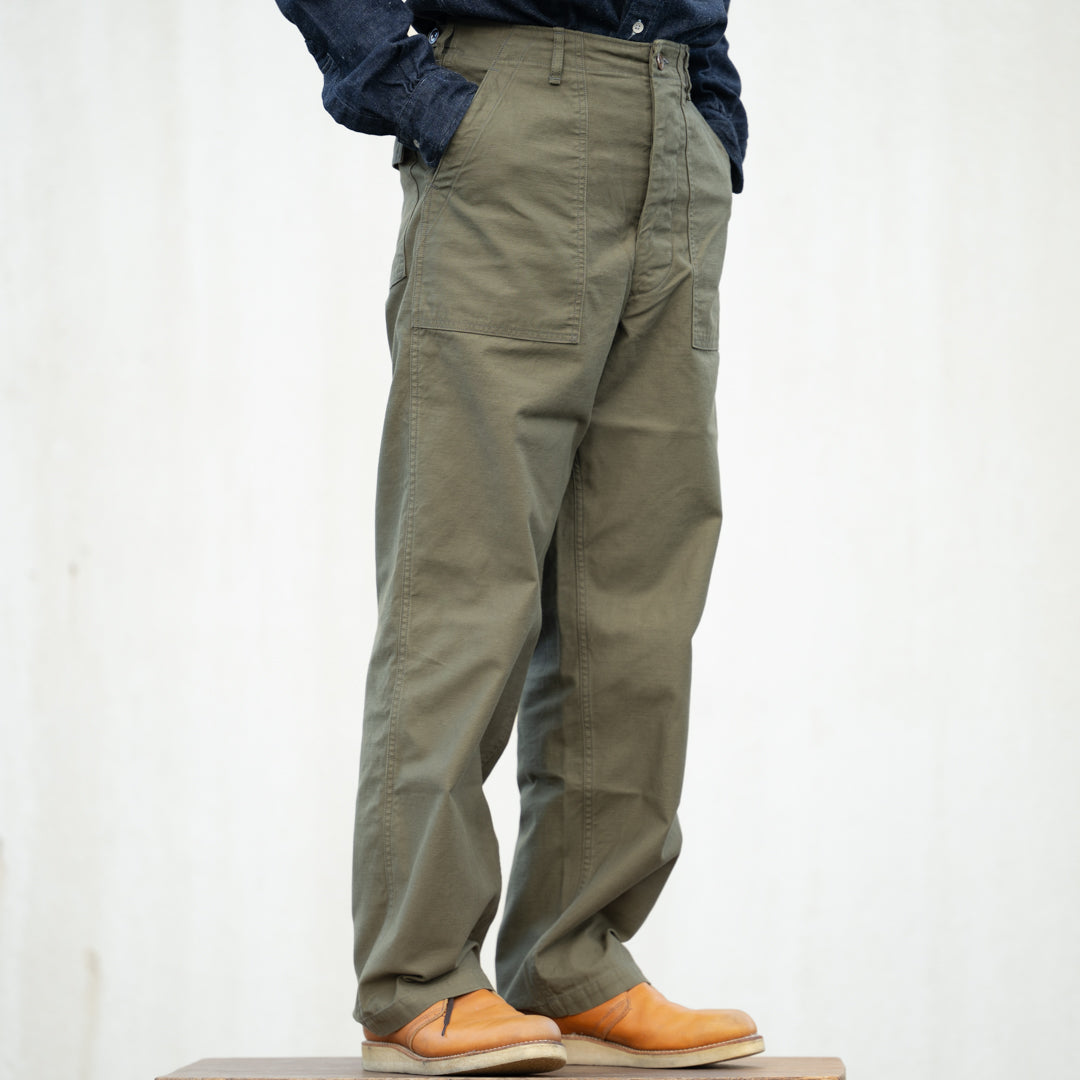 US Army Baker Pants Back Satin olive