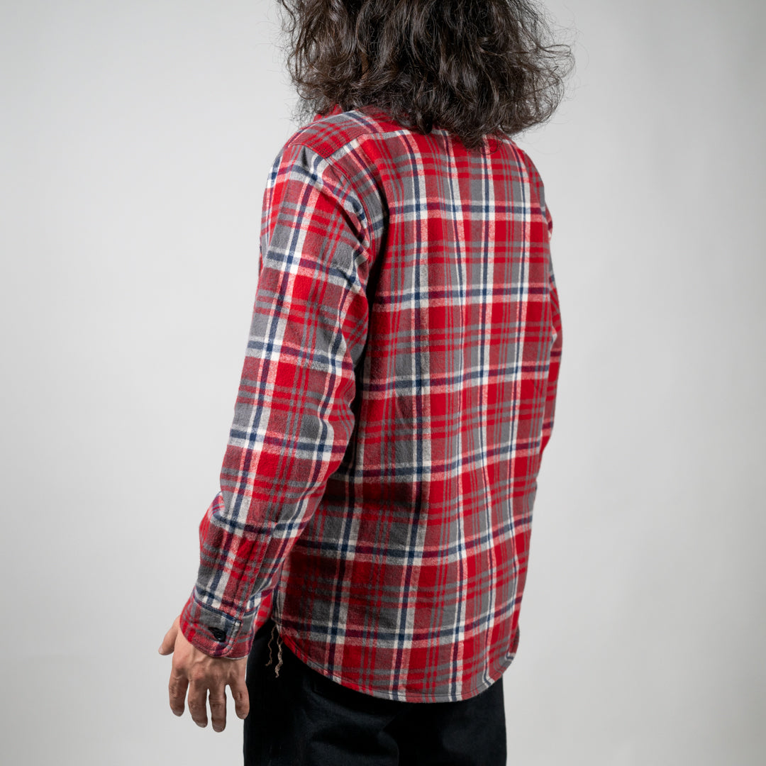 Work Shirt Flannel Dead Stock Tartan red SALON LIMITED