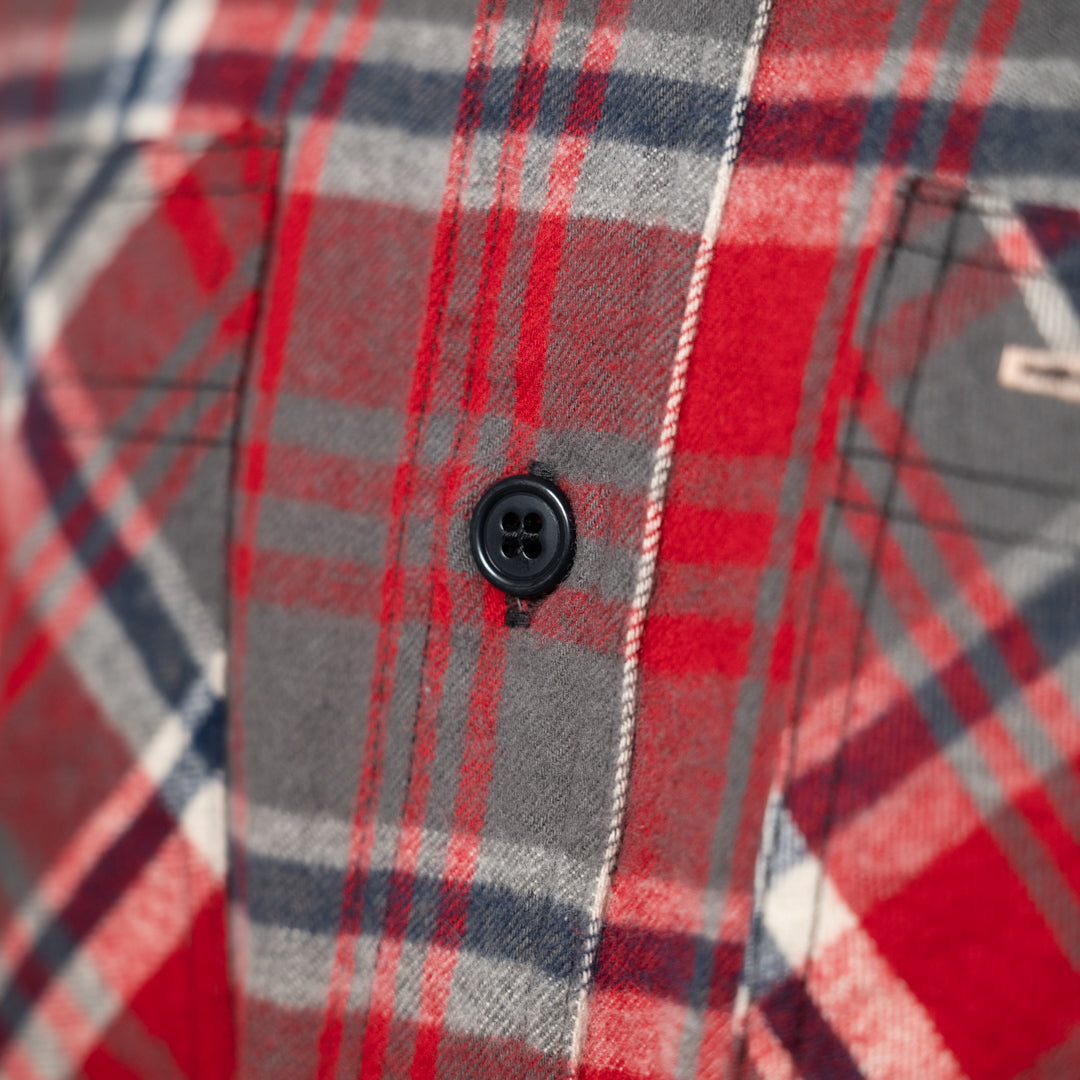 Work Shirt Flannel Dead Stock Tartan red SALON LIMITED
