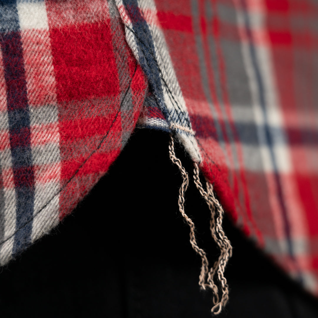 Work Shirt Flannel Dead Stock Tartan red SALON LIMITED