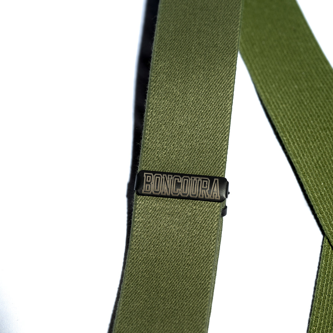 US ARMY Suspenders olive Belt black Leather