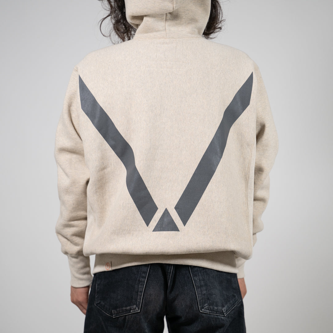 USAFA Reflector Print Loop Wheeled Hoodie Oatmeal SALON LIMITED