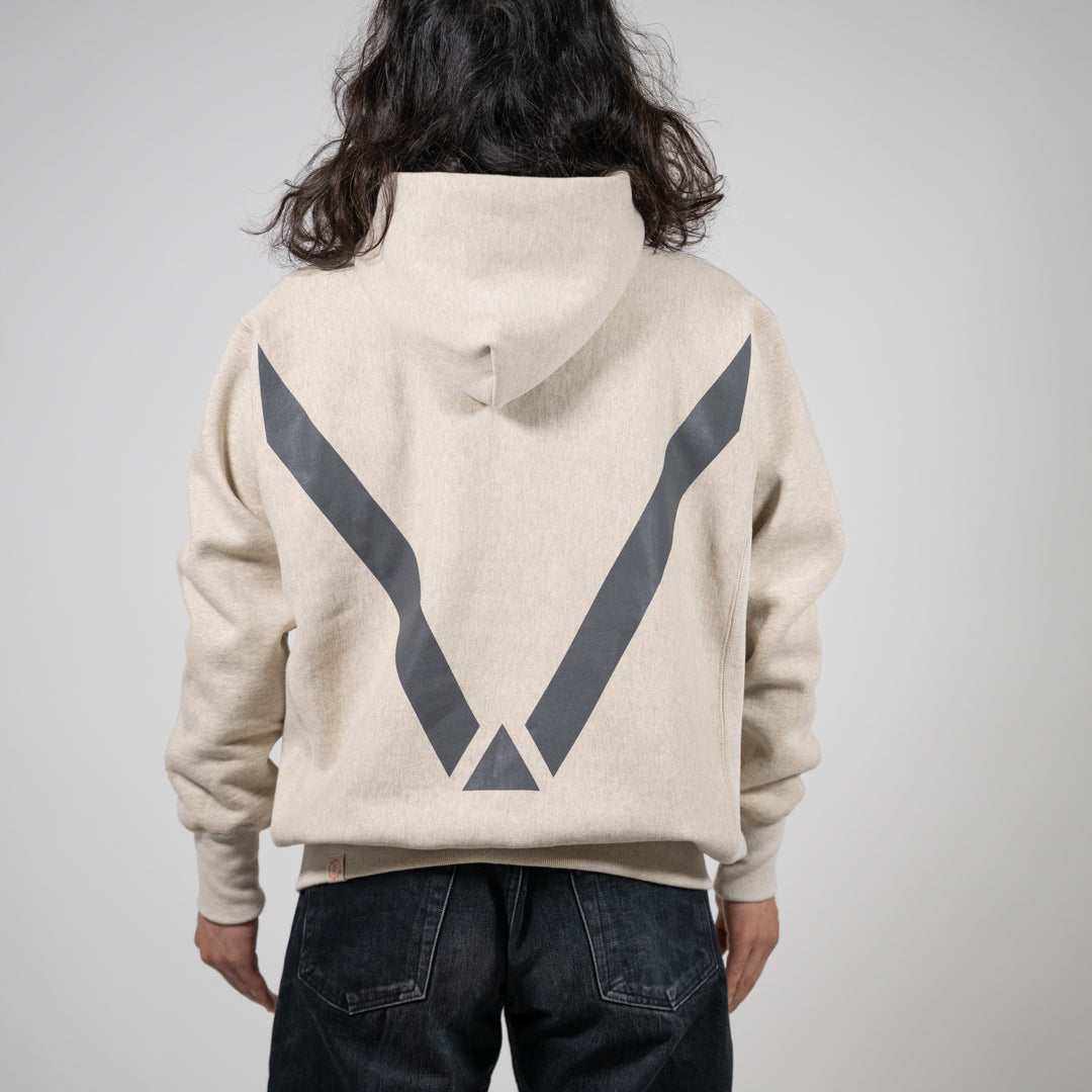 USAFA Reflector Print Loop Wheeled Hoodie Oatmeal SALON LIMITED