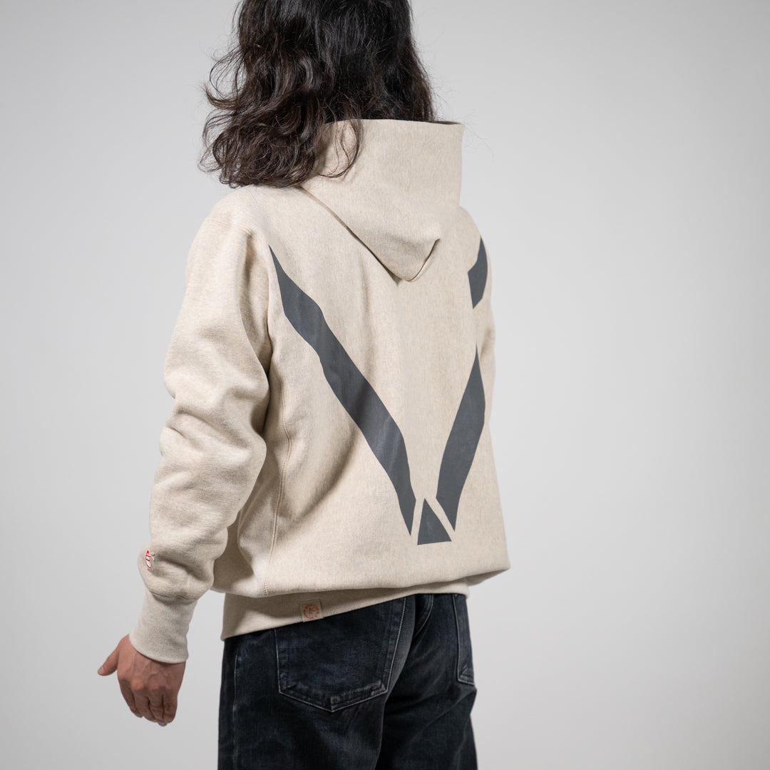 USAFA Reflector Print Loop Wheeled Hoodie Oatmeal SALON LIMITED