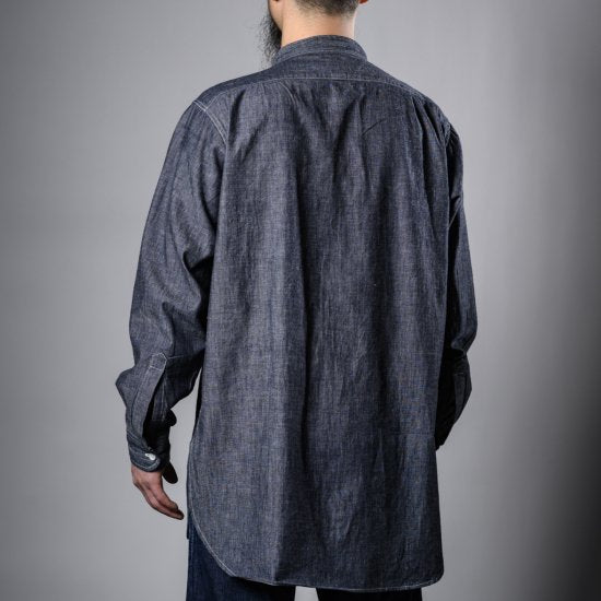 Chemise Col Mao Chambray
