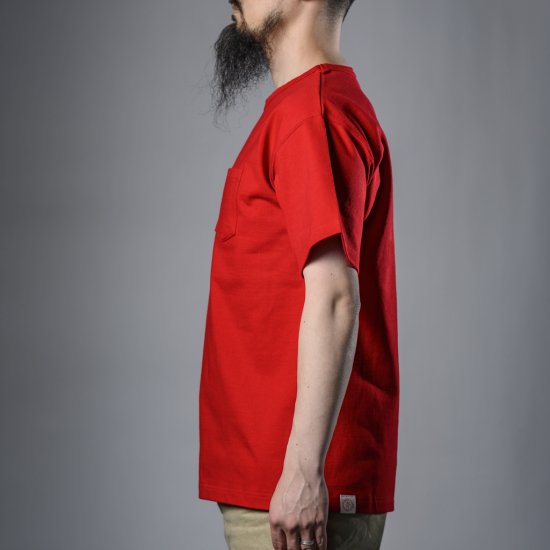 T-shirt à poche épais rouge