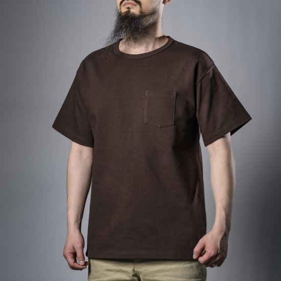 Heavy Weight Pocket Tee Brown