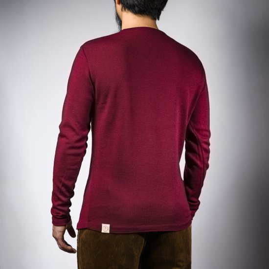 Pull Col Rond Bordeaux