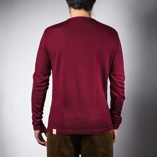 Pull Col Rond Bordeaux