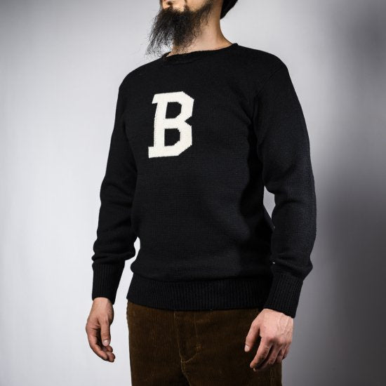 Bセーター ブラック×ホワイト  B-sweater black×white