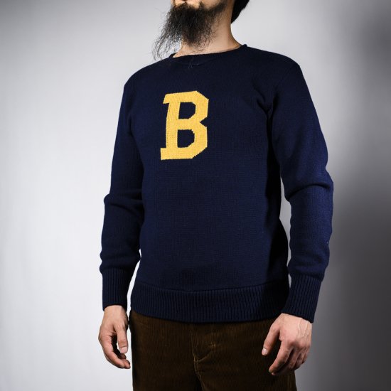B sweater navy x yellow B-sweater navy x yellow