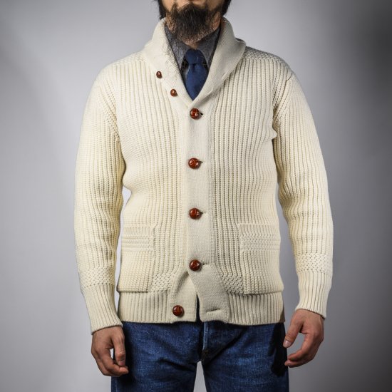 ショールカーディガン ナチュラル (shawl collar cardigan natural)