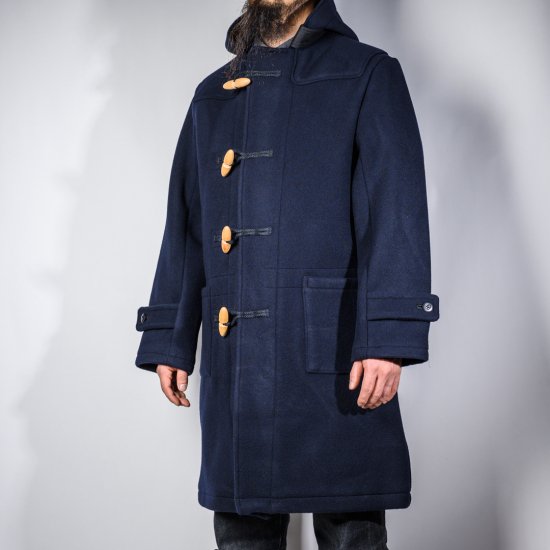 Duffle coat cashmere melton navy