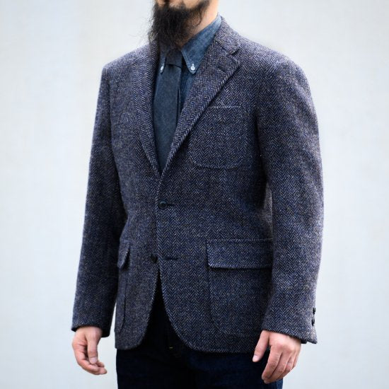 Tailored Jacket Hand Woven Tweed Sand Star