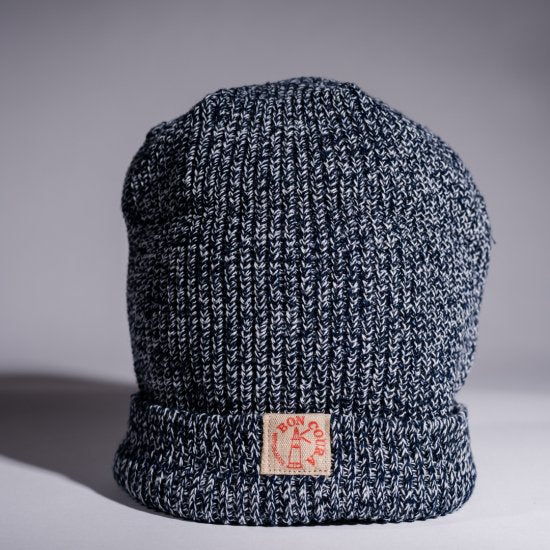 Knit Cap Heather navy × gray Cotton