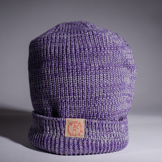 Knit Cap Heather purple Cotton